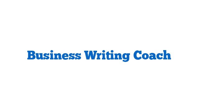 Business Writing Coach