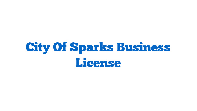 City Of Sparks Business License