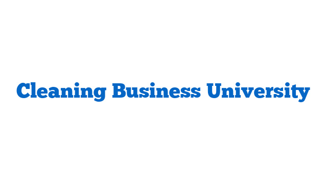 Cleaning Business University