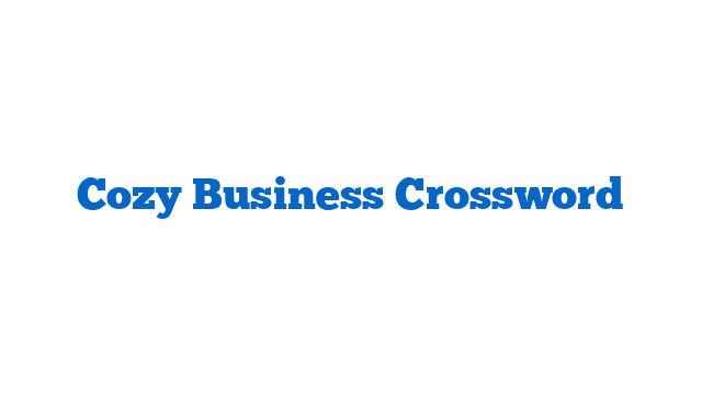 Cozy Business Crossword