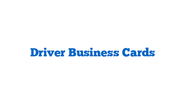 Driver Business Cards