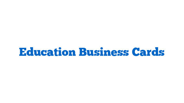 Education Business Cards