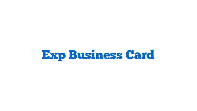 Exp Business Card