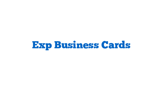 Exp Business Cards