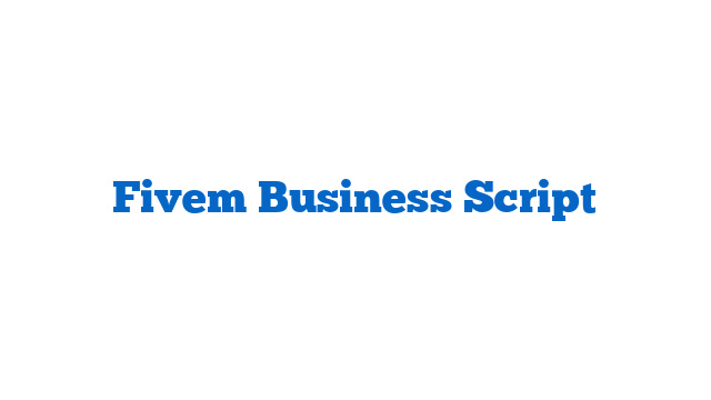 Fivem Business Script