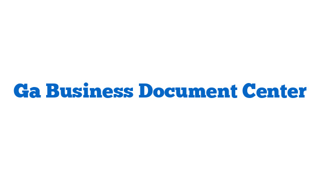 Ga Business Document Center