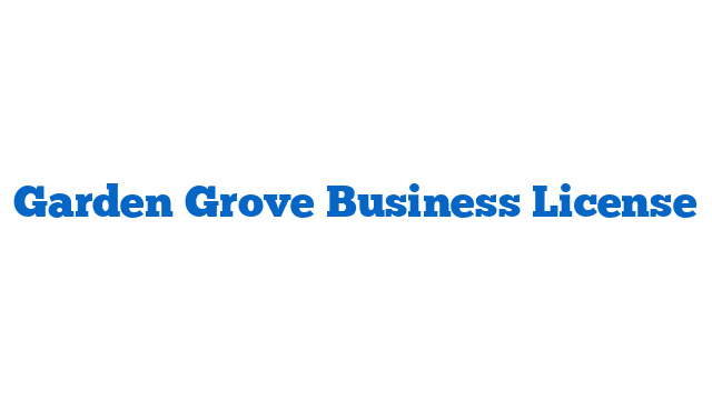 Garden Grove Business License