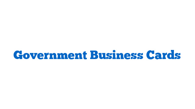 Government Business Cards