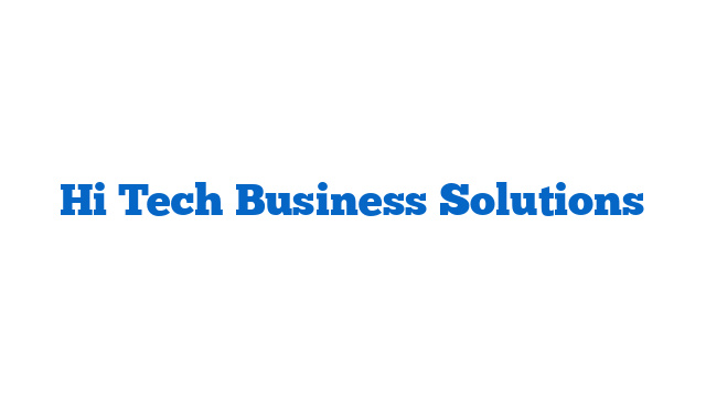 Hi Tech Business Solutions