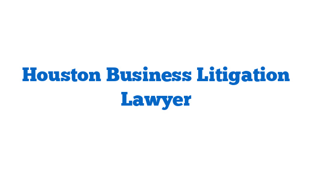 Houston Business Litigation Lawyer