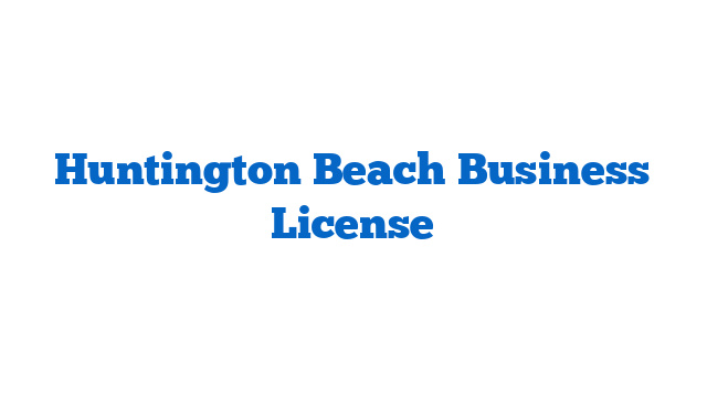 Huntington Beach Business License