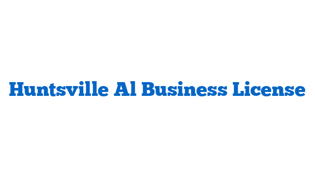 Huntsville Al Business License