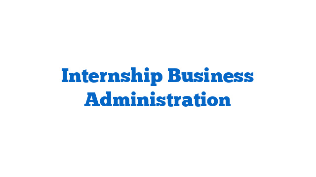 Internship Business Administration