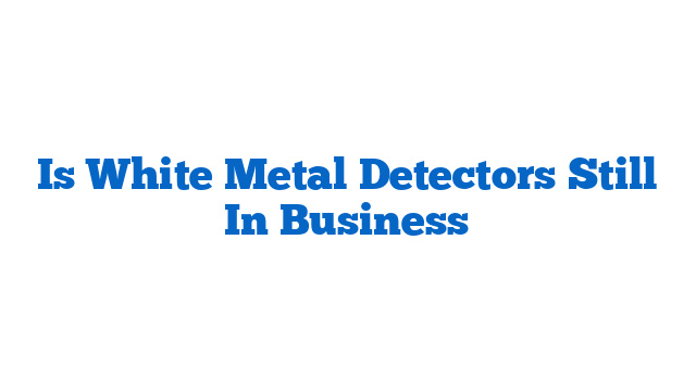 Is White Metal Detectors Still In Business