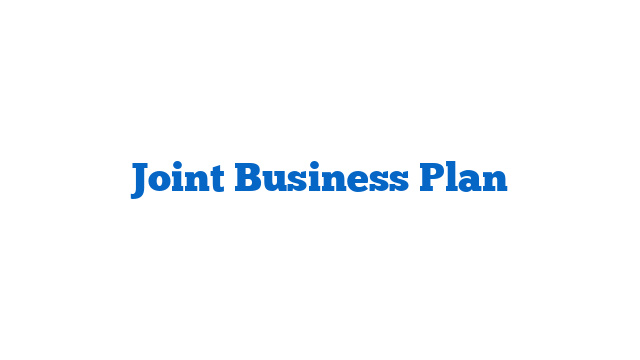 Joint Business Plan