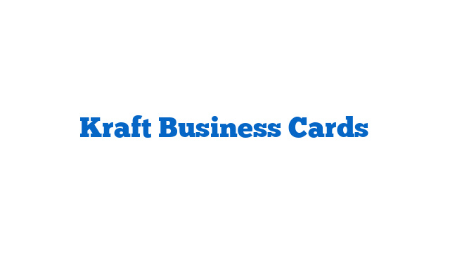 Kraft Business Cards