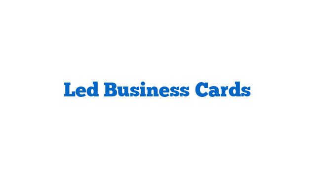 Led Business Cards