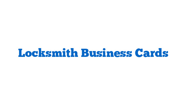 Locksmith Business Cards