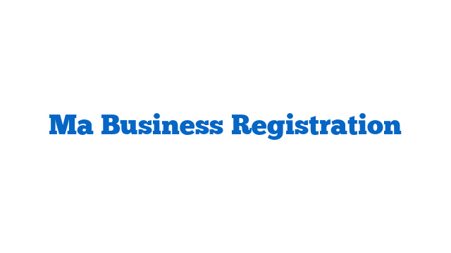 Ma Business Registration