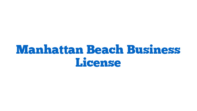 Manhattan Beach Business License