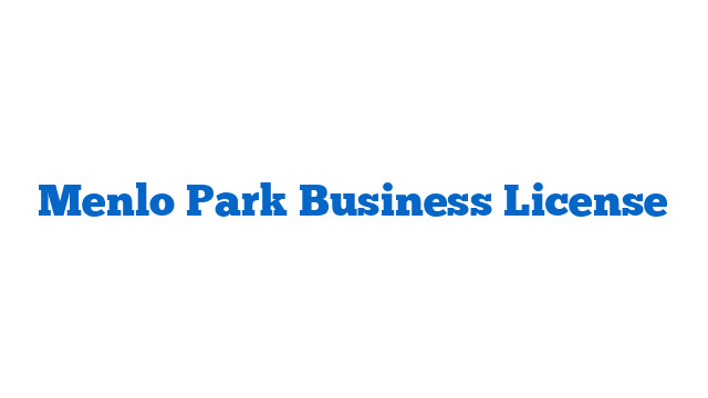 Menlo Park Business License