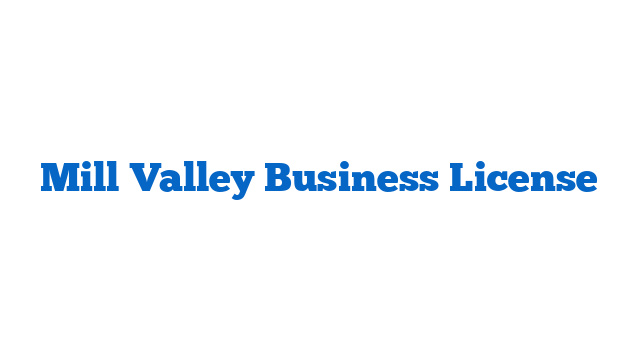 Mill Valley Business License