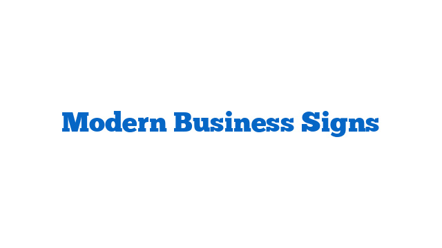 Modern Business Signs