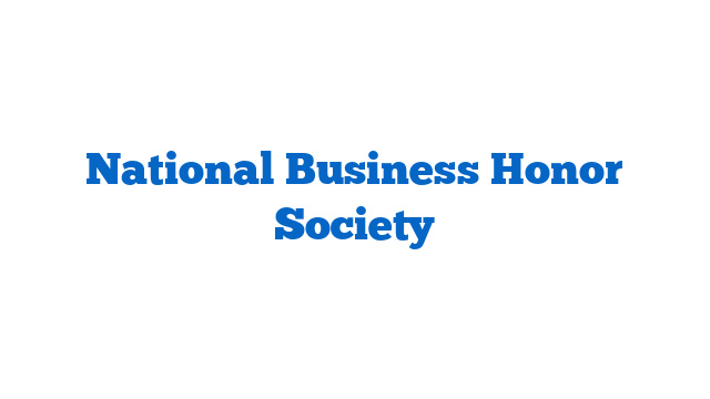 National Business Honor Society