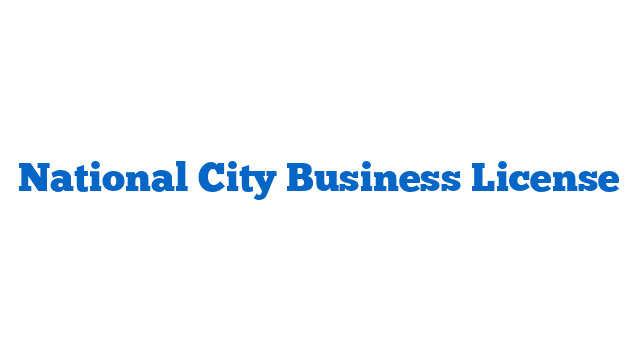 National City Business License