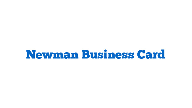 Newman Business Card