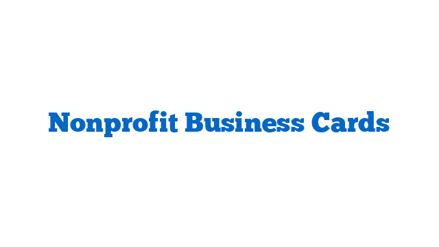 Nonprofit Business Cards