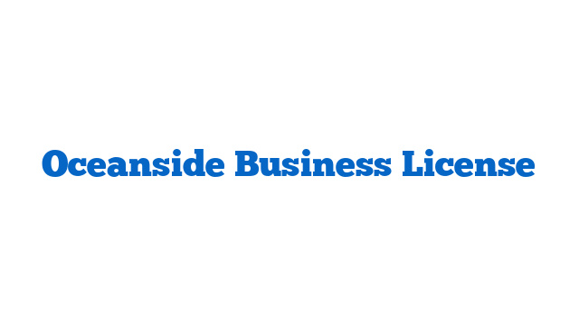 Oceanside Business License