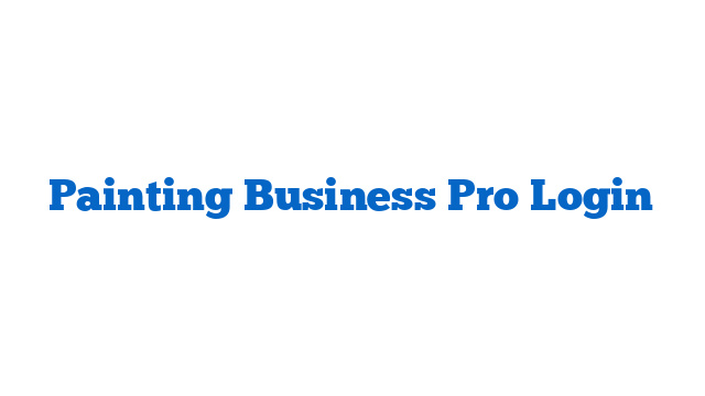 Painting Business Pro Login