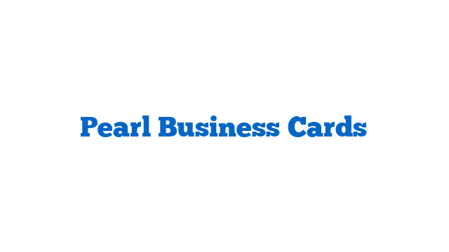 Pearl Business Cards