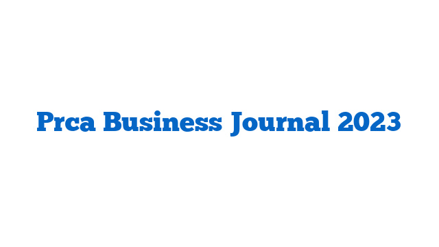 Prca Business Journal 2023