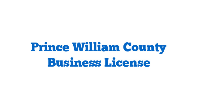 Prince William County Business License