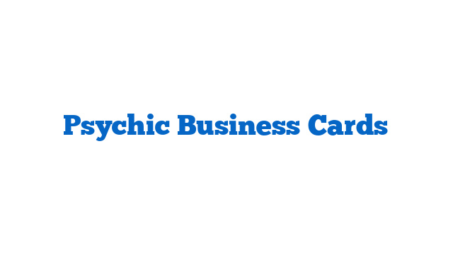 Psychic Business Cards