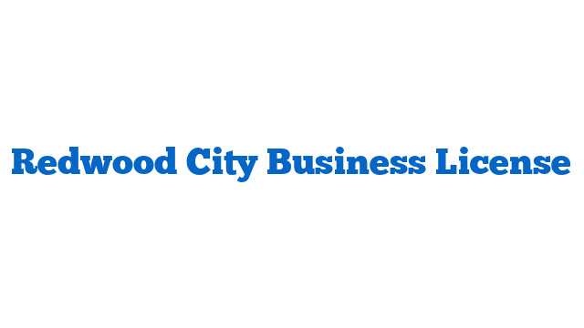 Redwood City Business License