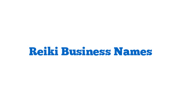 Reiki Business Names