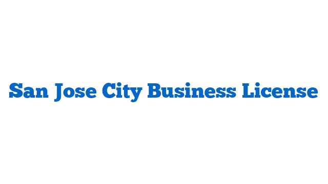 San Jose City Business License