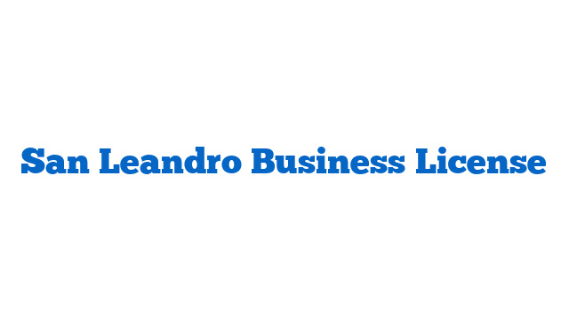 San Leandro Business License