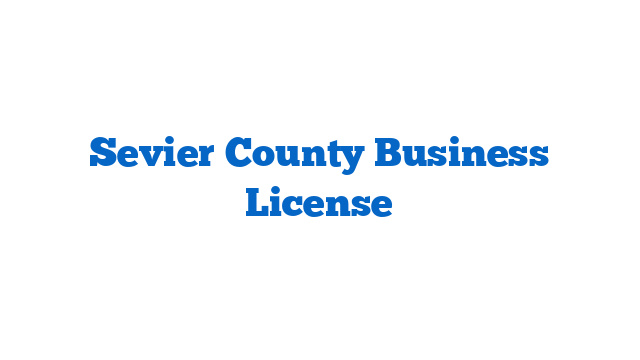 Sevier County Business License