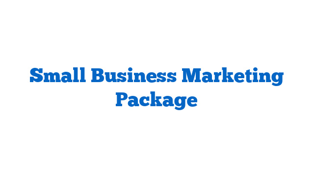 Small Business Marketing Package