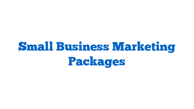 Small Business Marketing Packages