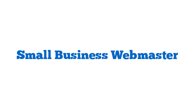 Small Business Webmaster