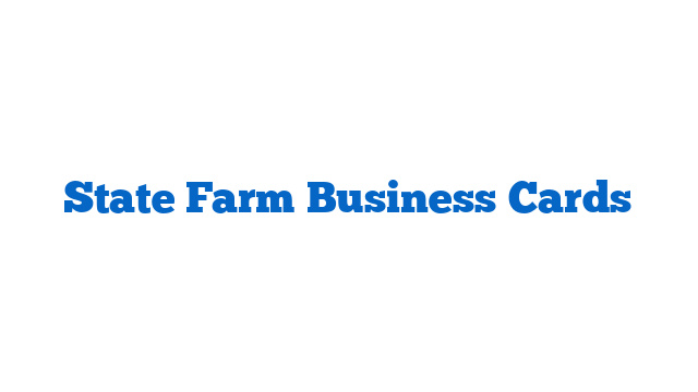 State Farm Business Cards