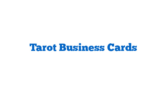 Tarot Business Cards