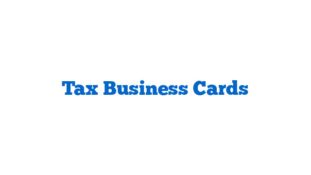 Tax Business Cards