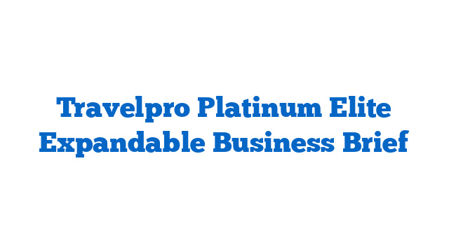 Travelpro Platinum Elite Expandable Business Brief