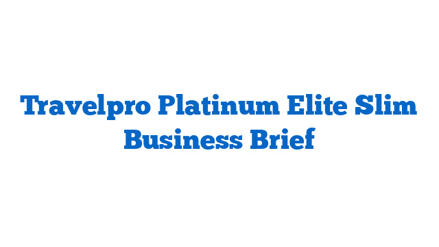 Travelpro Platinum Elite Slim Business Brief